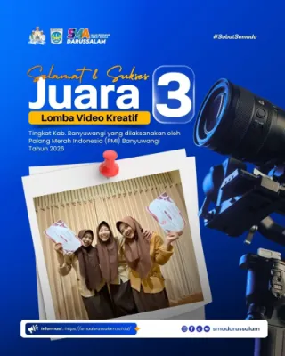 SMA Darussalam Raih Juara 3 Lomba Video Kreatif PMI Banyuwangi 2026