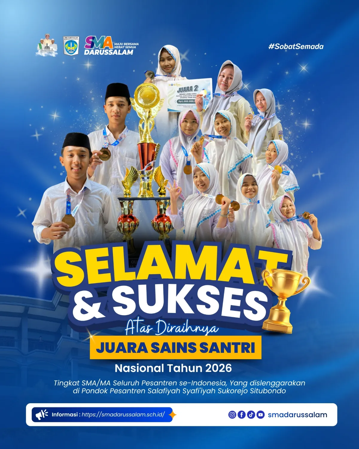 Siswa SMA Darussalam Blokagung Raih Prestasi dalam FESSNAS 2026